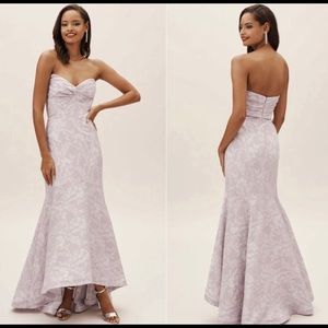 NWT Monique Lhuillier Lavender Strapless Dress